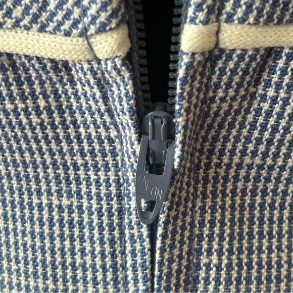 Vintage Blue Houndstooth 70s Square Neck Tank Top - Picture 13 of 15